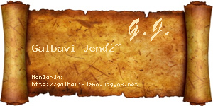 Galbavi Jenő névjegykártya